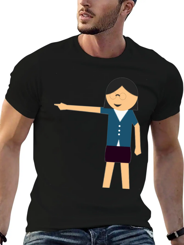 Girl Pointed Lightweight Cotton T-Shirt – Daily Comfort Graphic Shirt