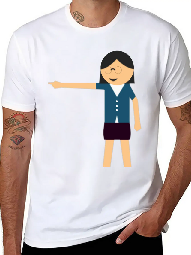 Girl Pointed Lightweight Cotton T-Shirt – Daily Comfort Graphic Shirt