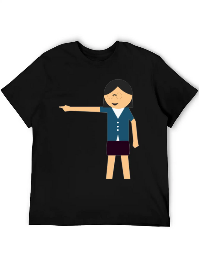 Girl Pointed Lightweight Cotton T-Shirt – Daily Comfort Graphic Shirt