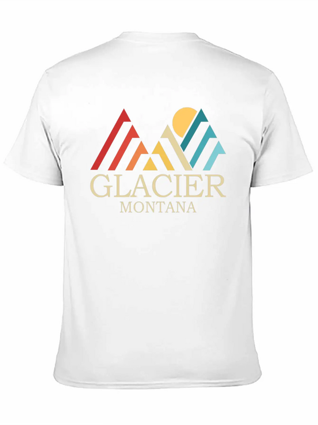 Glacier National Park Glacier Montana Glacier Lightweight Cotton T-Shirt – Daily Comfort Graphic Shirt