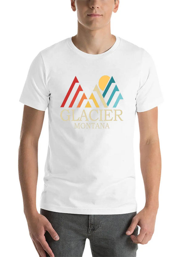 Glacier National Park Glacier Montana Glacier Lightweight Cotton T-Shirt – Daily Comfort Graphic Shirt