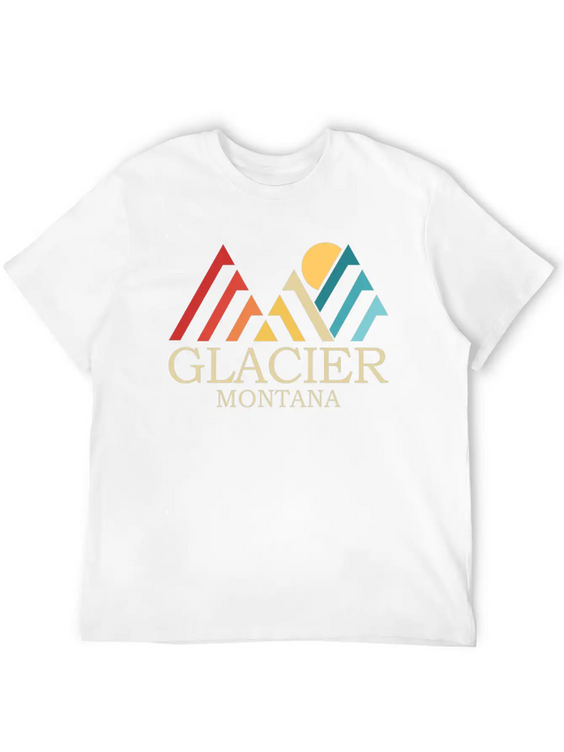 Glacier National Park Glacier Montana Glacier Lightweight Cotton T-Shirt – Daily Comfort Graphic Shirt