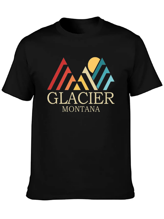 Glacier National Park Glacier Montana Glacier Lightweight Cotton T-Shirt – Daily Comfort Graphic Shirt