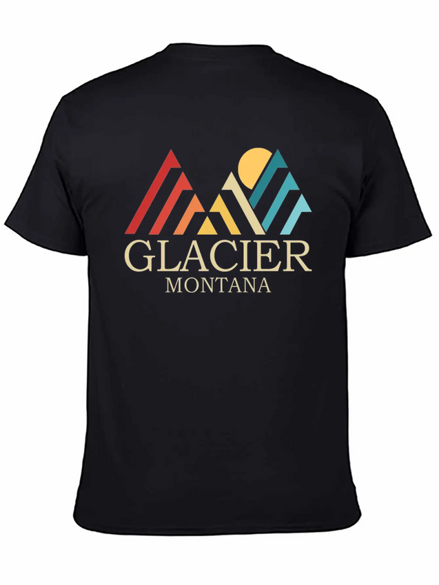 Glacier National Park Glacier Montana Glacier Lightweight Cotton T-Shirt – Daily Comfort Graphic Shirt