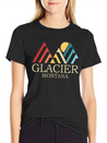 Glacier National Park Glacier Montana Glacier Lightweight Cotton T-Shirt – Daily Comfort Graphic Shirt