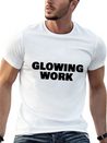 Glowing Work Lightweight Cotton T-Shirt – Daily Comfort Graphic Shirt
