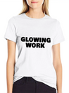 Glowing Work Lightweight Cotton T-Shirt – Daily Comfort Graphic Shirt
