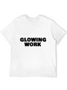 Glowing Work Lightweight Cotton T-Shirt – Daily Comfort Graphic Shirt