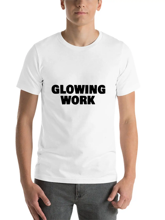 Glowing Work Lightweight Cotton T-Shirt – Daily Comfort Graphic Shirt