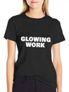 Glowing Work Lightweight Cotton T-Shirt – Daily Comfort Graphic Shirt