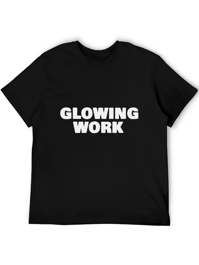 Glowing Work Lightweight Cotton T-Shirt – Daily Comfort Graphic Shirt