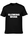 Glowing Work Lightweight Cotton T-Shirt – Daily Comfort Graphic Shirt