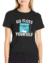Go Floss Yourself - Dental Hygienist Lightweight Cotton T-Shirt – Daily Comfort Graphic Shirt
