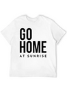 Go Home At Sunrise Party Club DJ Weekend Lightweight Cotton T-Shirt – Daily Comfort Graphic Shirt