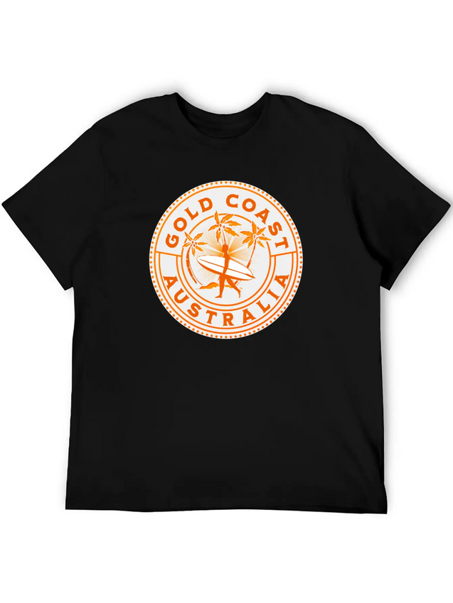 Gold Coast Australia Vintage Lightweight Cotton T-Shirt – Daily Comfort Graphic Shirt
