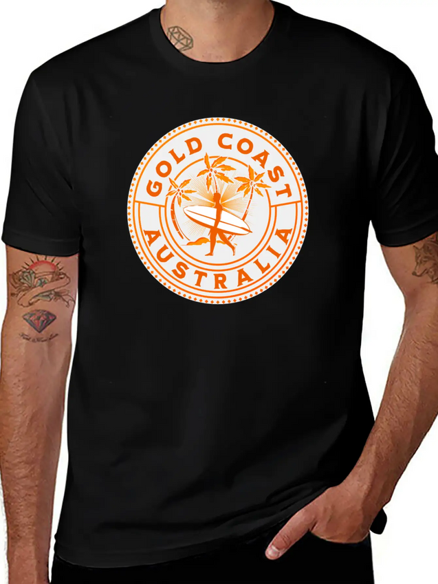 Gold Coast Australia Vintage Lightweight Cotton T-Shirt – Daily Comfort Graphic Shirt