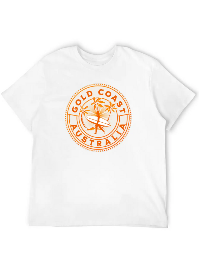 Gold Coast Australia Vintage Lightweight Cotton T-Shirt – Daily Comfort Graphic Shirt
