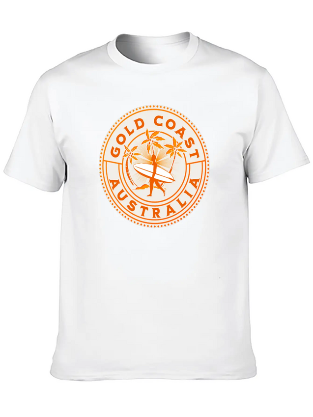 Gold Coast Australia Vintage Lightweight Cotton T-Shirt – Daily Comfort Graphic Shirt