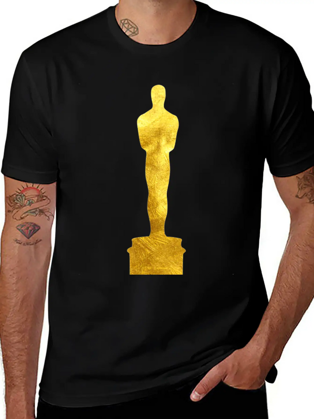 Gold Oscar Lightweight Cotton T-Shirt – Daily Comfort Graphic Shirt