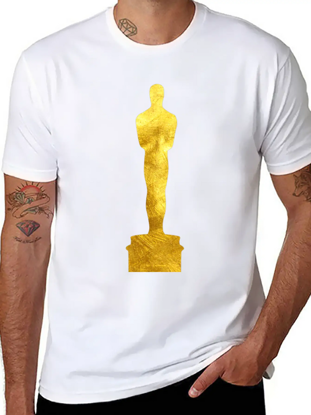 Gold Oscar Lightweight Cotton T-Shirt – Daily Comfort Graphic Shirt
