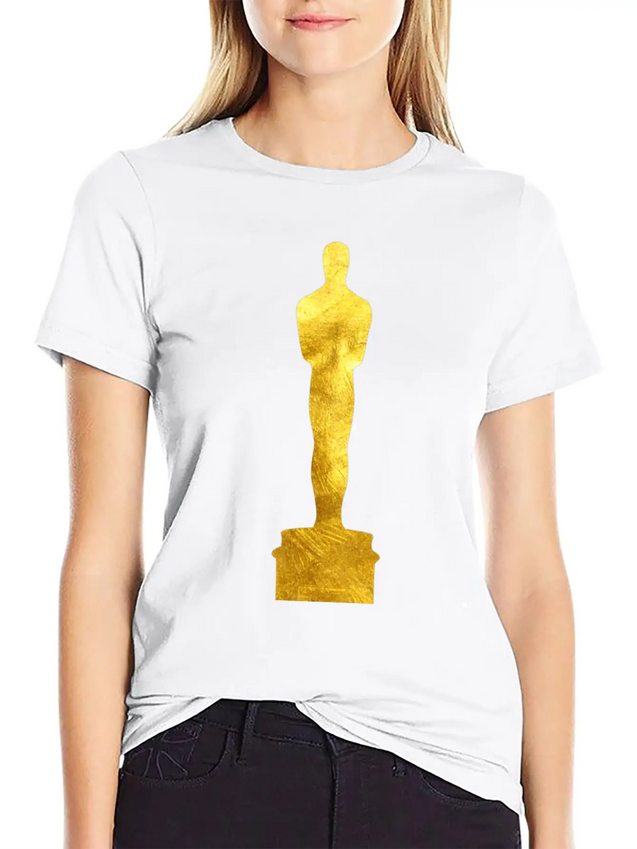 Gold Oscar Lightweight Cotton T-Shirt – Daily Comfort Graphic Shirt