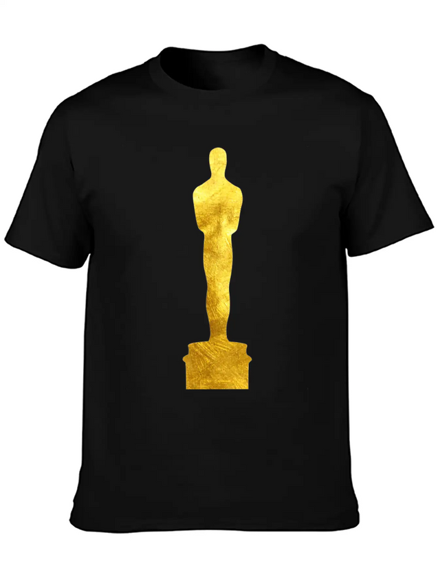 Gold Oscar Lightweight Cotton T-Shirt – Daily Comfort Graphic Shirt