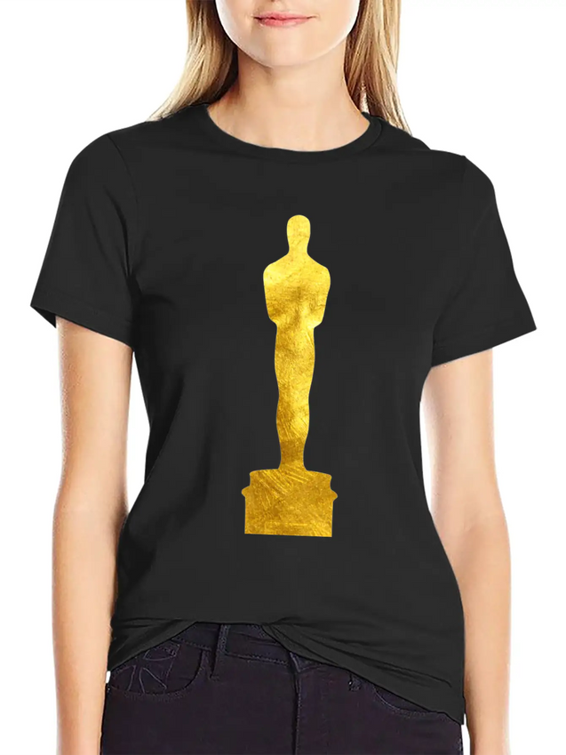 Gold Oscar Lightweight Cotton T-Shirt – Daily Comfort Graphic Shirt