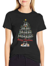 Golf Cart Lover Xmas Lighting Santa Golf Cart Lightweight Cotton T-Shirt – Daily Comfort Graphic Shirt