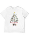 Golf Cart Lover Xmas Lighting Santa Golf Cart Lightweight Cotton T-Shirt – Daily Comfort Graphic Shirt