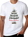 Golf Cart Lover Xmas Lighting Santa Golf Cart Lightweight Cotton T-Shirt – Daily Comfort Graphic Shirt