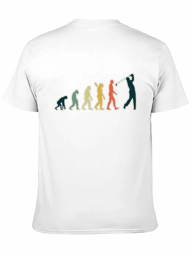 Golf Player Evolution Golf Club Golfer Golf Lightweight Cotton T-Shirt – Daily Comfort Graphic Shirt