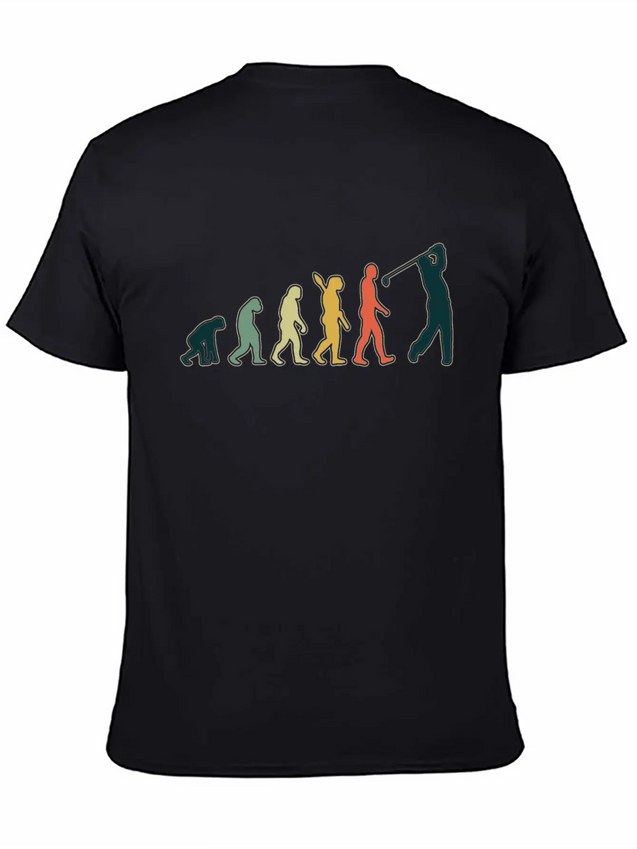 Golf Player Evolution Golf Club Golfer Golf Lightweight Cotton T-Shirt – Daily Comfort Graphic Shirt