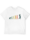 Golf Player Evolution Golf Club Golfer Golf Lightweight Cotton T-Shirt – Daily Comfort Graphic Shirt