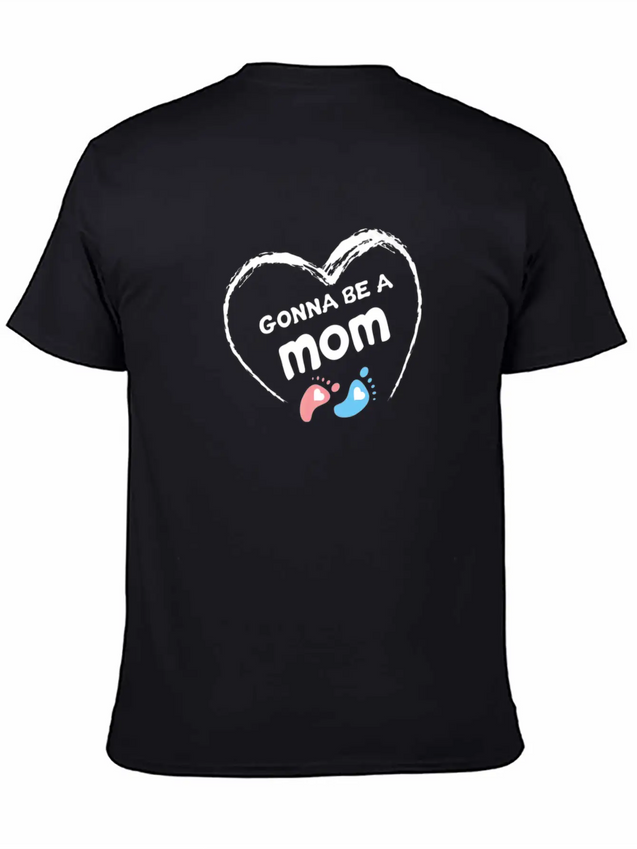 Gonna Be A Mom Baby Shower Gender Reveal Mommy Lightweight Cotton T-Shirt – Daily Comfort Graphic Shirt