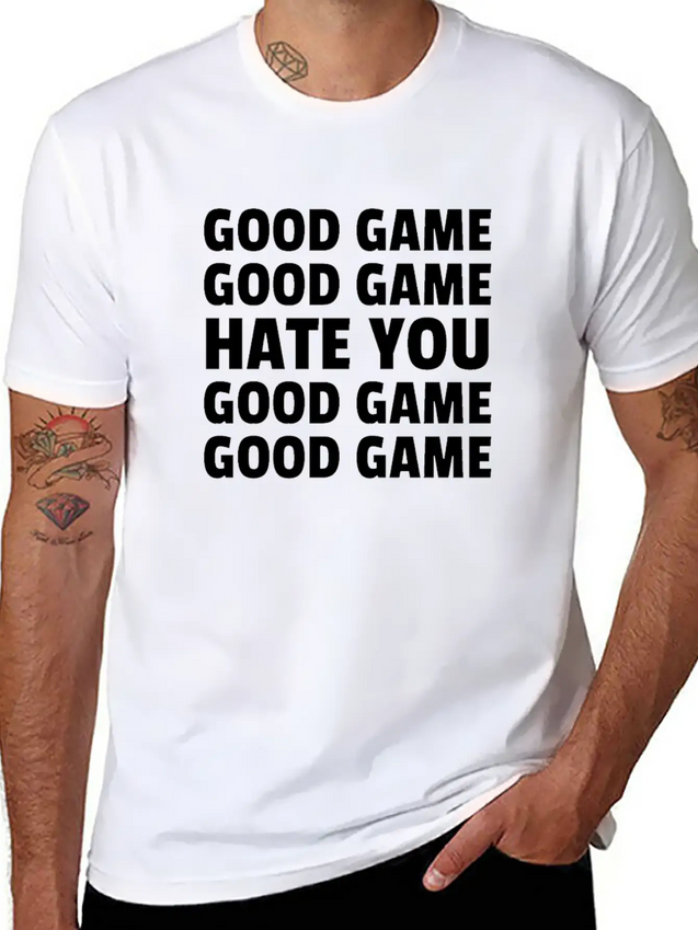 Good Game Good Game Hate You Good Game Good Game Lightweight Cotton T-Shirt – Daily Comfort Graphic Shirt