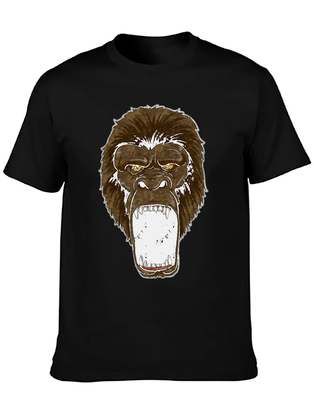 Gorilla On Rampage - Ape Alpha Leader Zoo Rage Lightweight Cotton T-Shirt – Daily Comfort Graphic Shirt