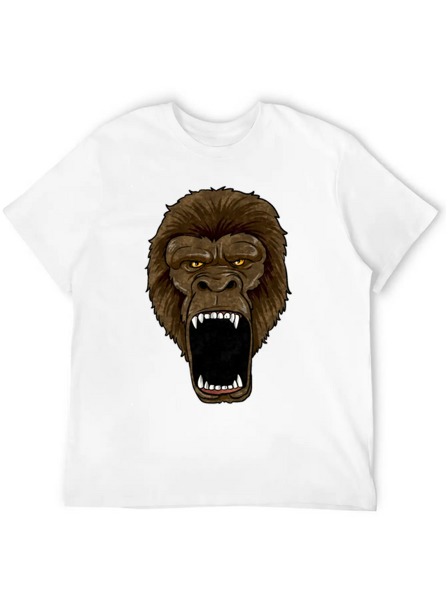 Gorilla On Rampage - Ape Alpha Leader Zoo Rage Lightweight Cotton T-Shirt – Daily Comfort Graphic Shirt