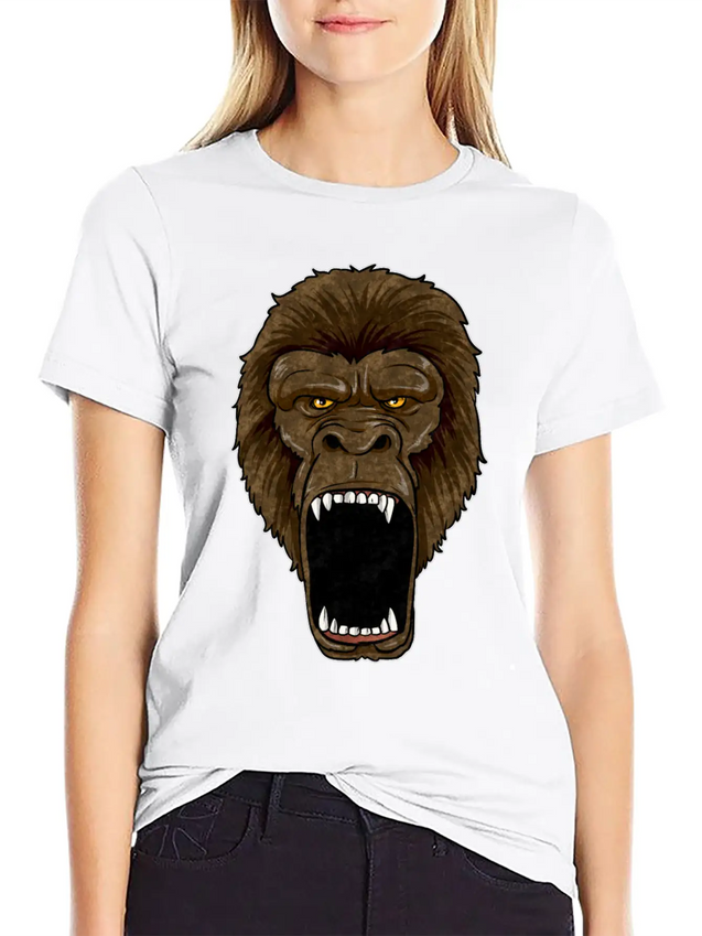 Gorilla On Rampage - Ape Alpha Leader Zoo Rage Lightweight Cotton T-Shirt – Daily Comfort Graphic Shirt