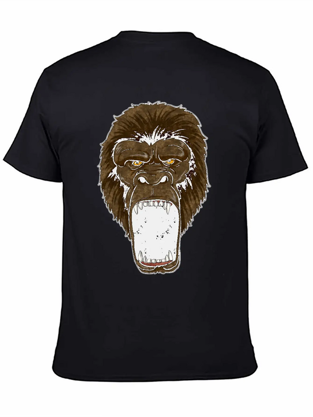 Gorilla On Rampage - Ape Alpha Leader Zoo Rage Lightweight Cotton T-Shirt – Daily Comfort Graphic Shirt