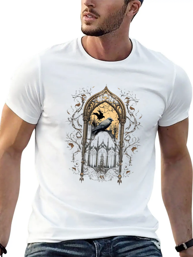 Gothic Occult Satan Gothic Black Scene Wicca Lightweight Cotton T-Shirt – Daily Comfort Graphic Shirt