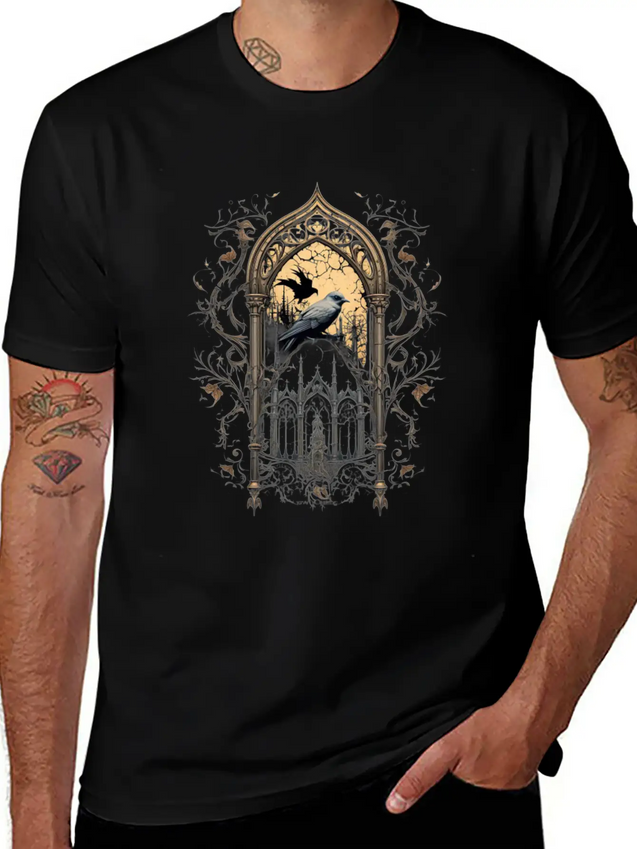 Gothic Occult Satan Gothic Black Scene Wicca Lightweight Cotton T-Shirt – Daily Comfort Graphic Shirt
