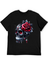 Gothic Skull Valentine's Day, Valentines Gifts Lightweight Cotton T-Shirt – Daily Comfort Graphic Shirt