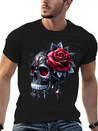 Gothic Skull Valentine's Day, Valentines Gifts Lightweight Cotton T-Shirt – Daily Comfort Graphic Shirt