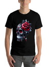 Gothic Skull Valentine's Day, Valentines Gifts Lightweight Cotton T-Shirt – Daily Comfort Graphic Shirt