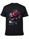 Gothic Skull Valentine's Day, Valentines Gifts Lightweight Cotton T-Shirt – Daily Comfort Graphic Shirt