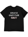 Grace Gratitude And Grit 2 Lightweight Cotton T-Shirt – Daily Comfort Graphic Shirt