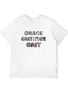 Grace Gratitude And Grit 2 Lightweight Cotton T-Shirt – Daily Comfort Graphic Shirt
