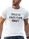 Grace Gratitude And Grit 2 Lightweight Cotton T-Shirt – Daily Comfort Graphic Shirt