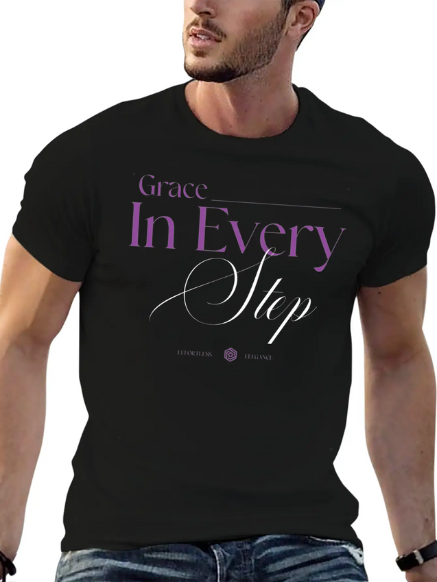 Grace In Every Step Lightweight Cotton T-Shirt – Daily Comfort Graphic Shirt
