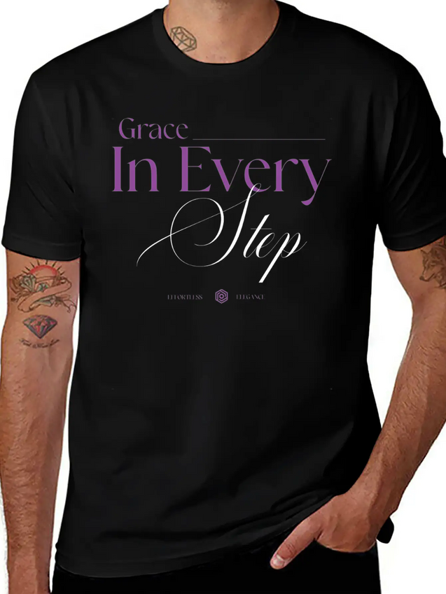 Grace In Every Step Lightweight Cotton T-Shirt – Daily Comfort Graphic Shirt